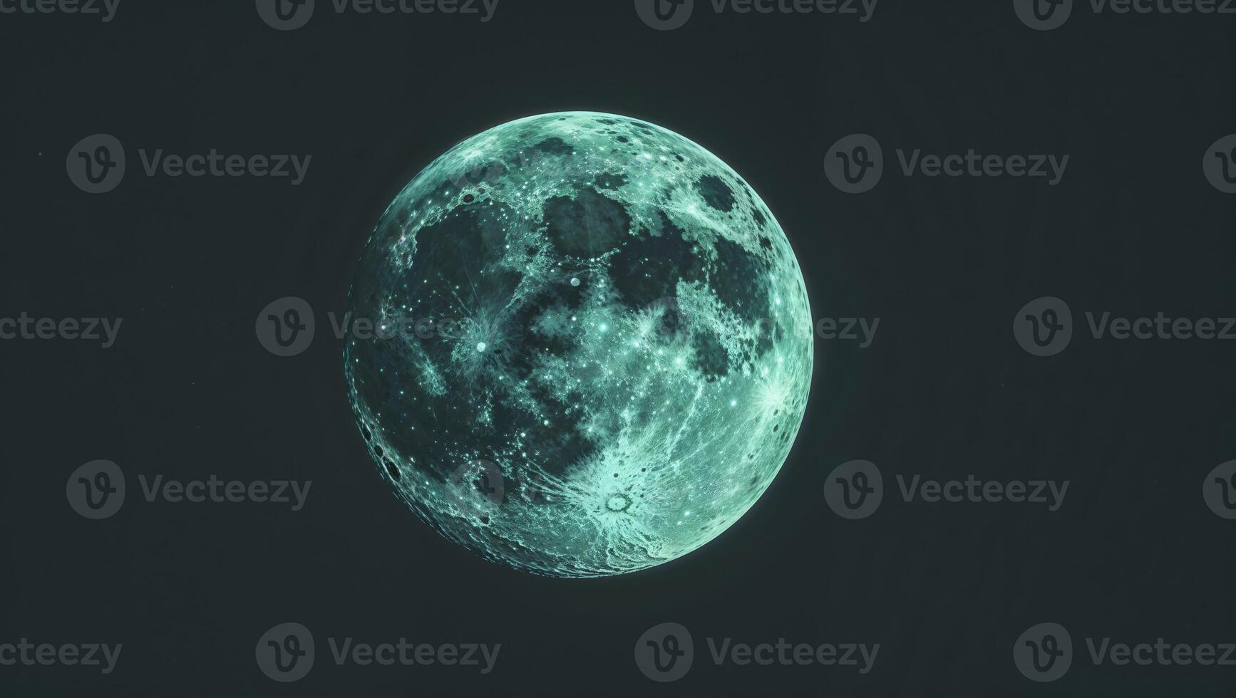 The moon is shown in a dark sky photo