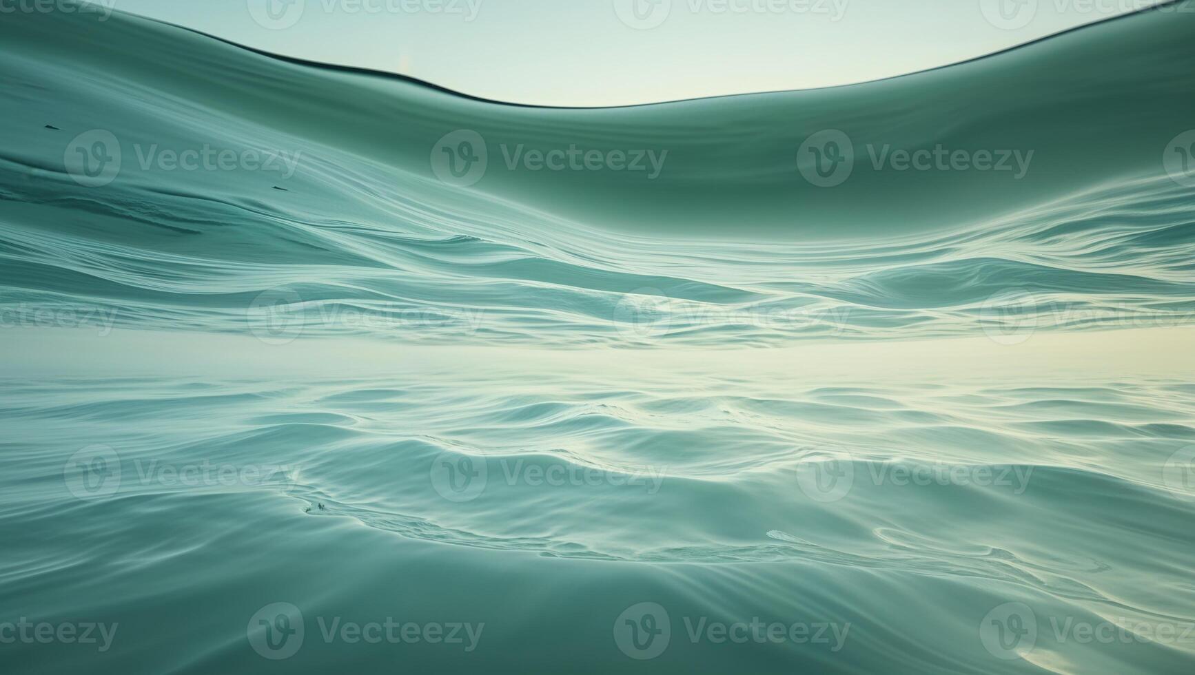 A view of the ocean from above with waves photo