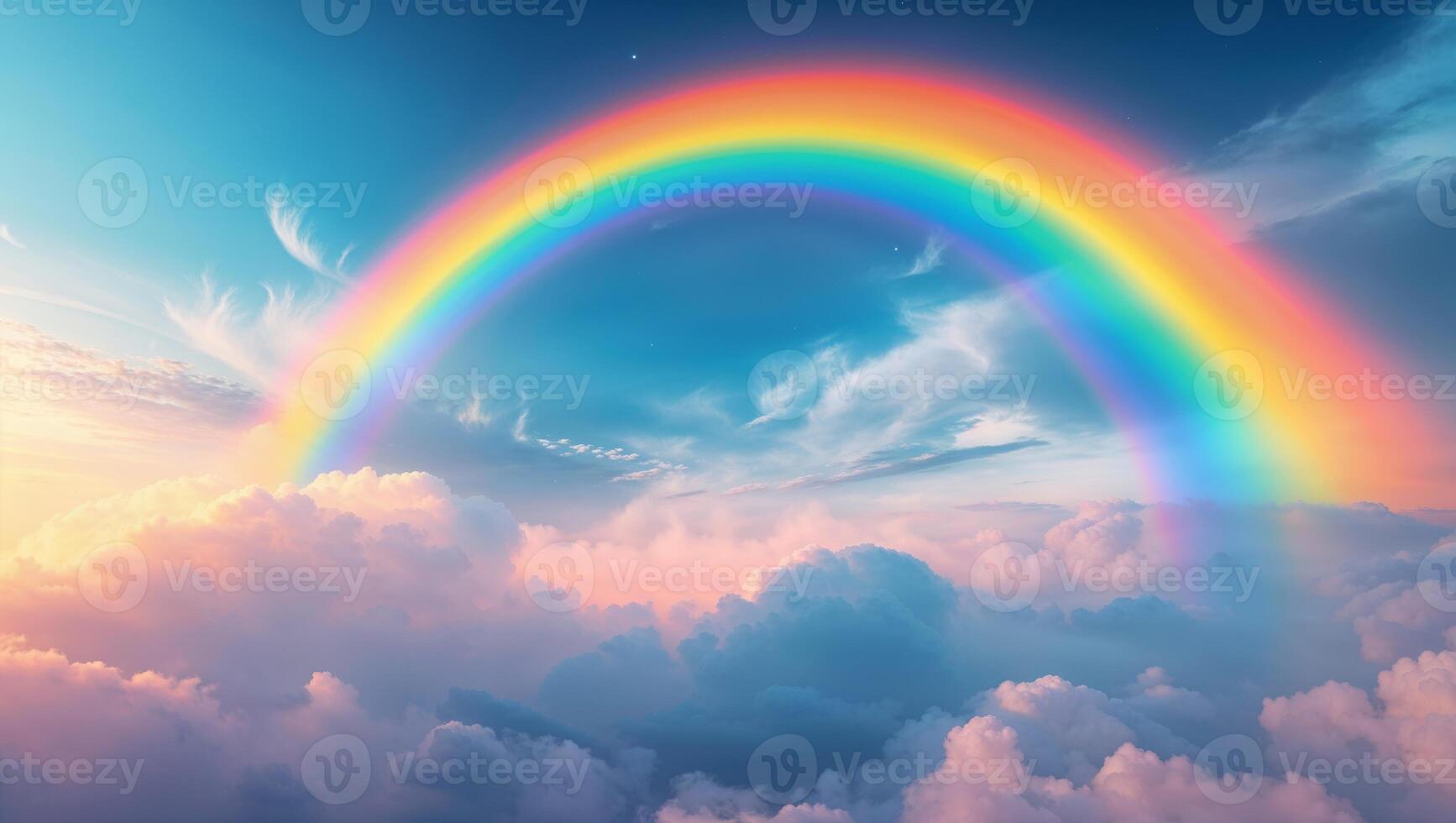 a dreamlike under a rainbow photo