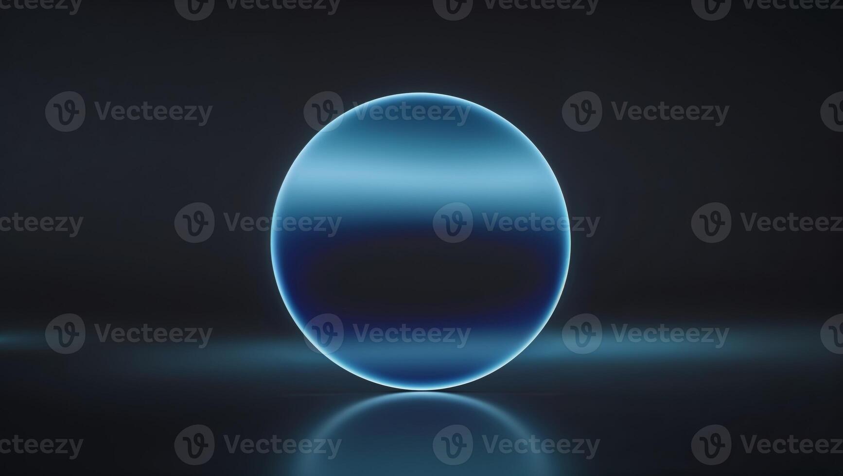 Abstract Dark Blue Glow Circle Design Background photo