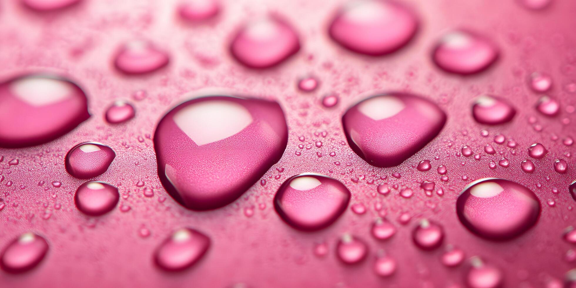 Water Droplets on Pink Surface A Study in Texture and Light Reflection Art photo