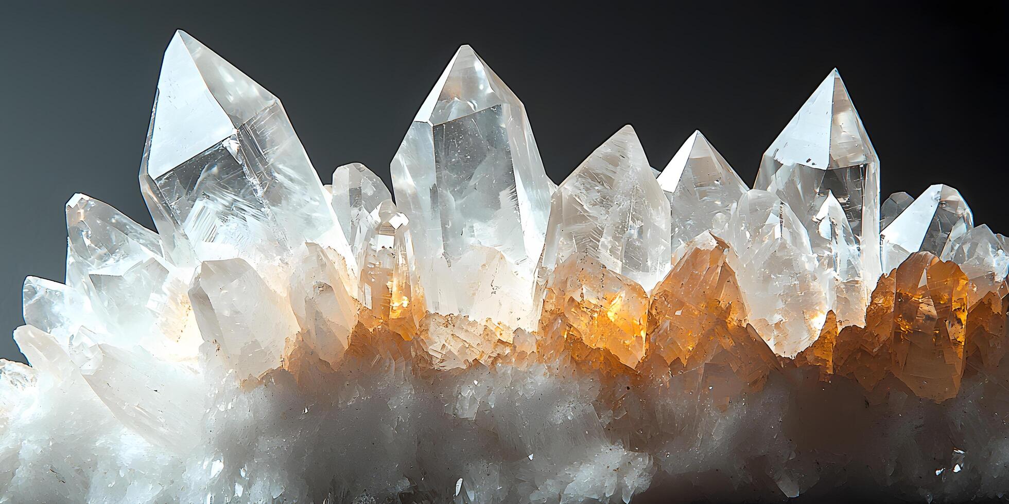 Quartz Crystals Formation Close Up Mineral Specimen Gemstone Beauty photo