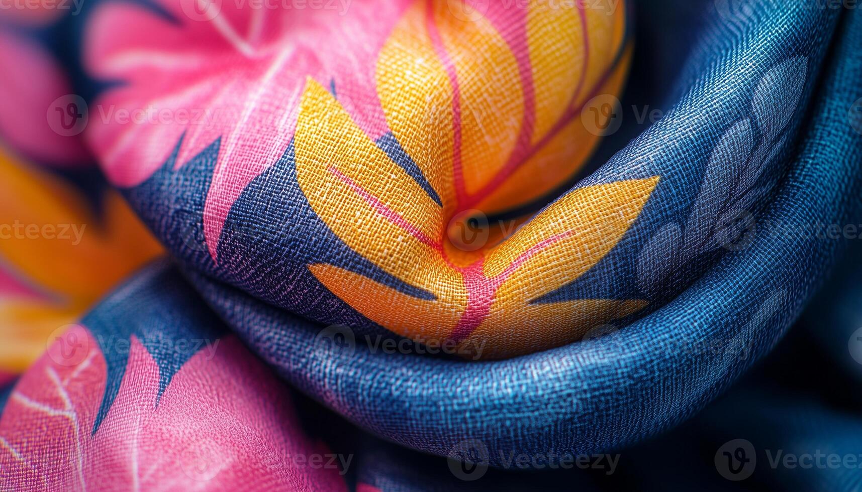 A close up of a colorful scarf photo