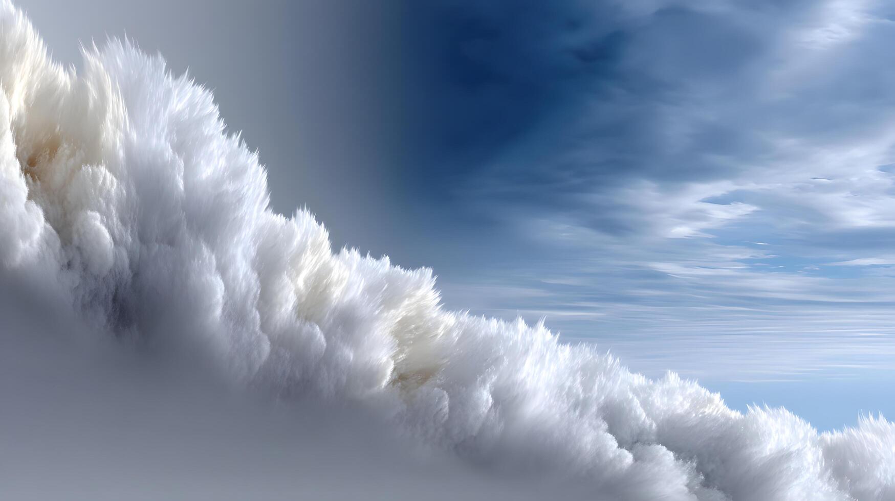 Dramatic White Cloudscape Fluffy Clouds Rolling Across Blue Sky Abstract Nature Background photo