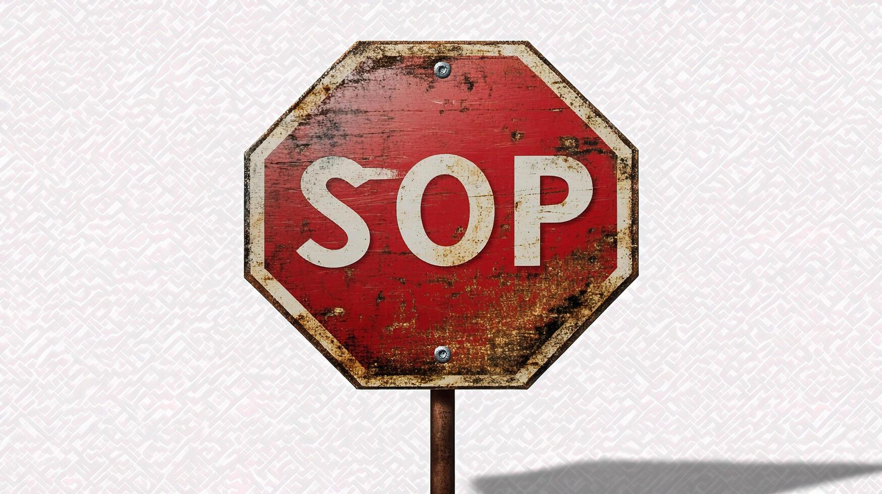 A stop sign with the word stop painted on it photo