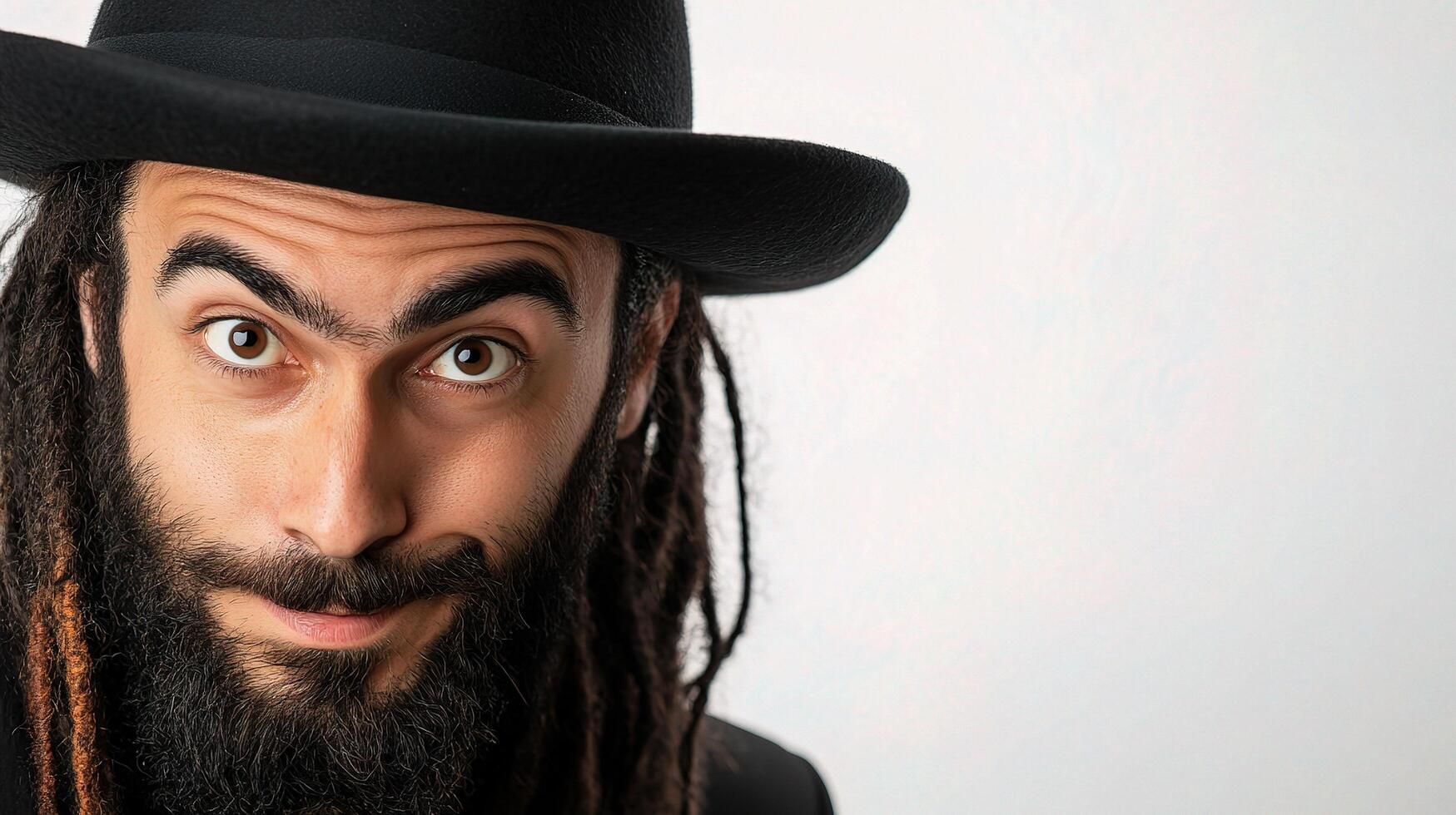 A man with dreadlocks and a hat photo
