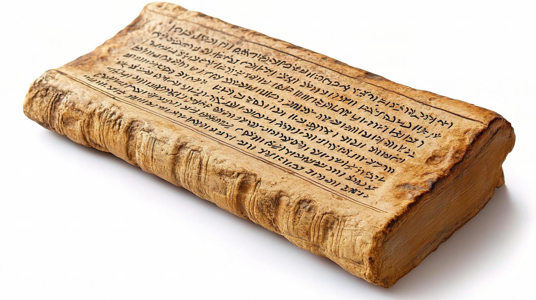 A piece of wood with a hebrew inscription on it photo