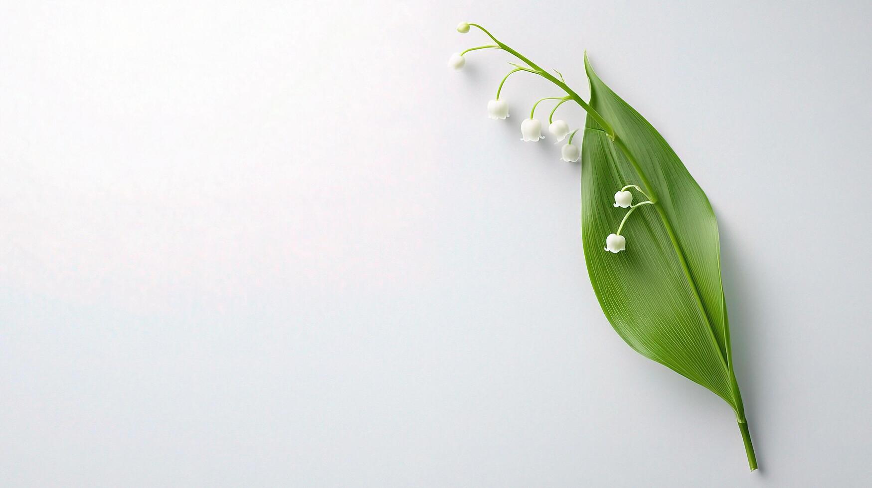 Lily of the valley on white background photo
