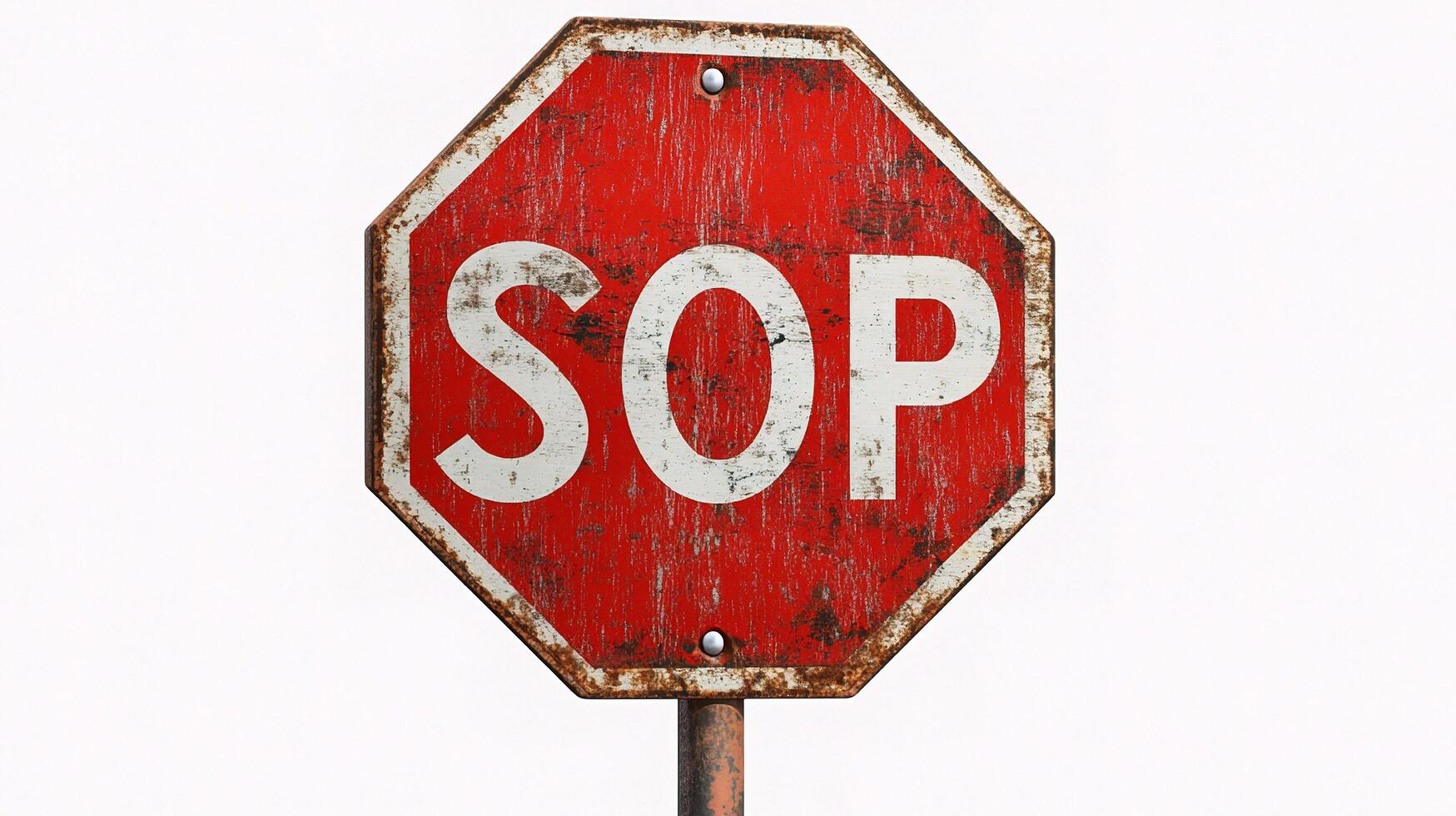A red and white stop sign photo
