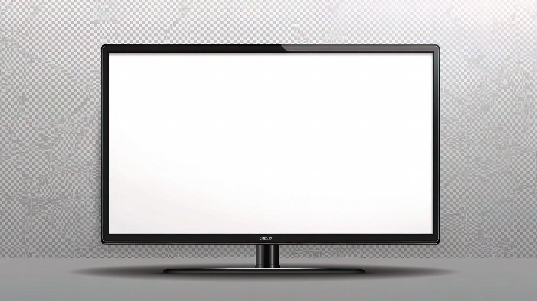 A large flat screen television on a wall photo
