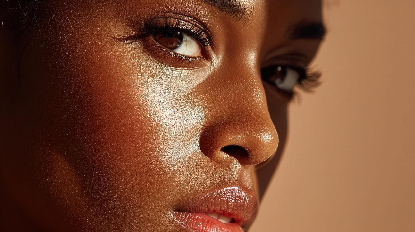 A close up of a woman with a beautiful face photo
