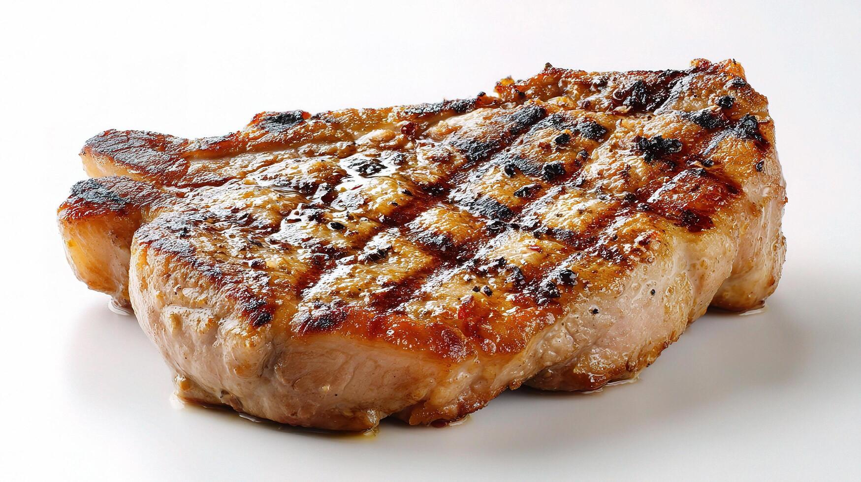 A piece of meat on a white surface photo