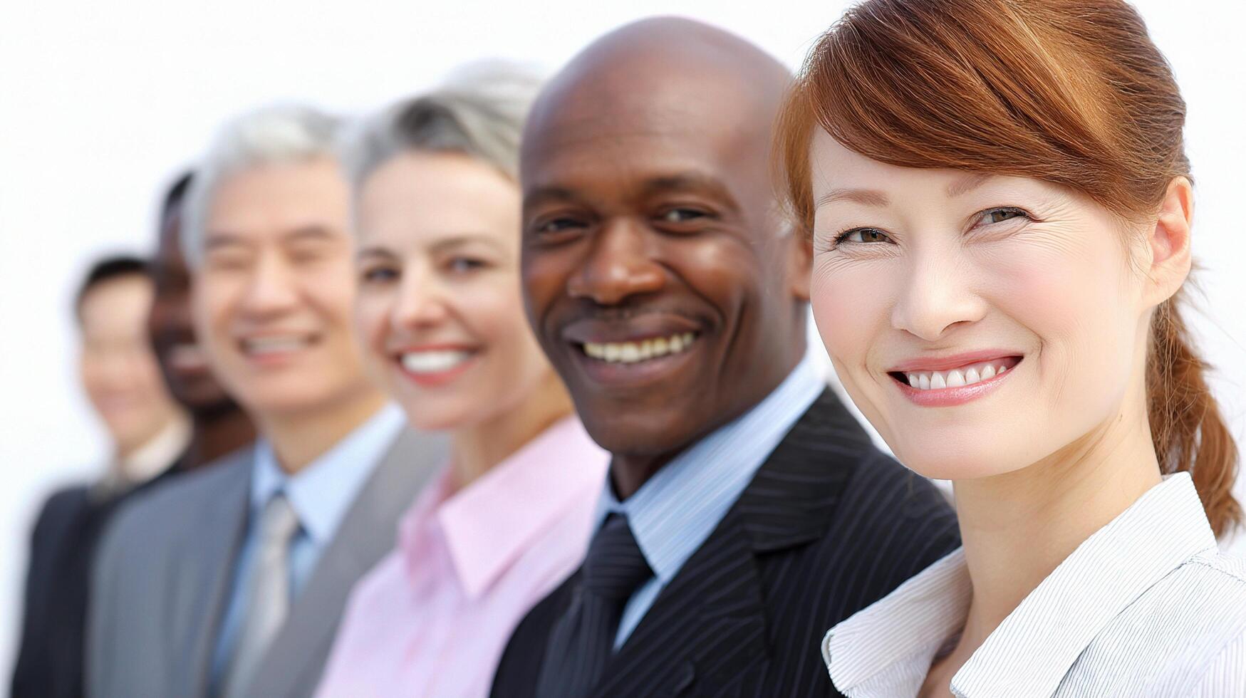 A group of business people smiling photo