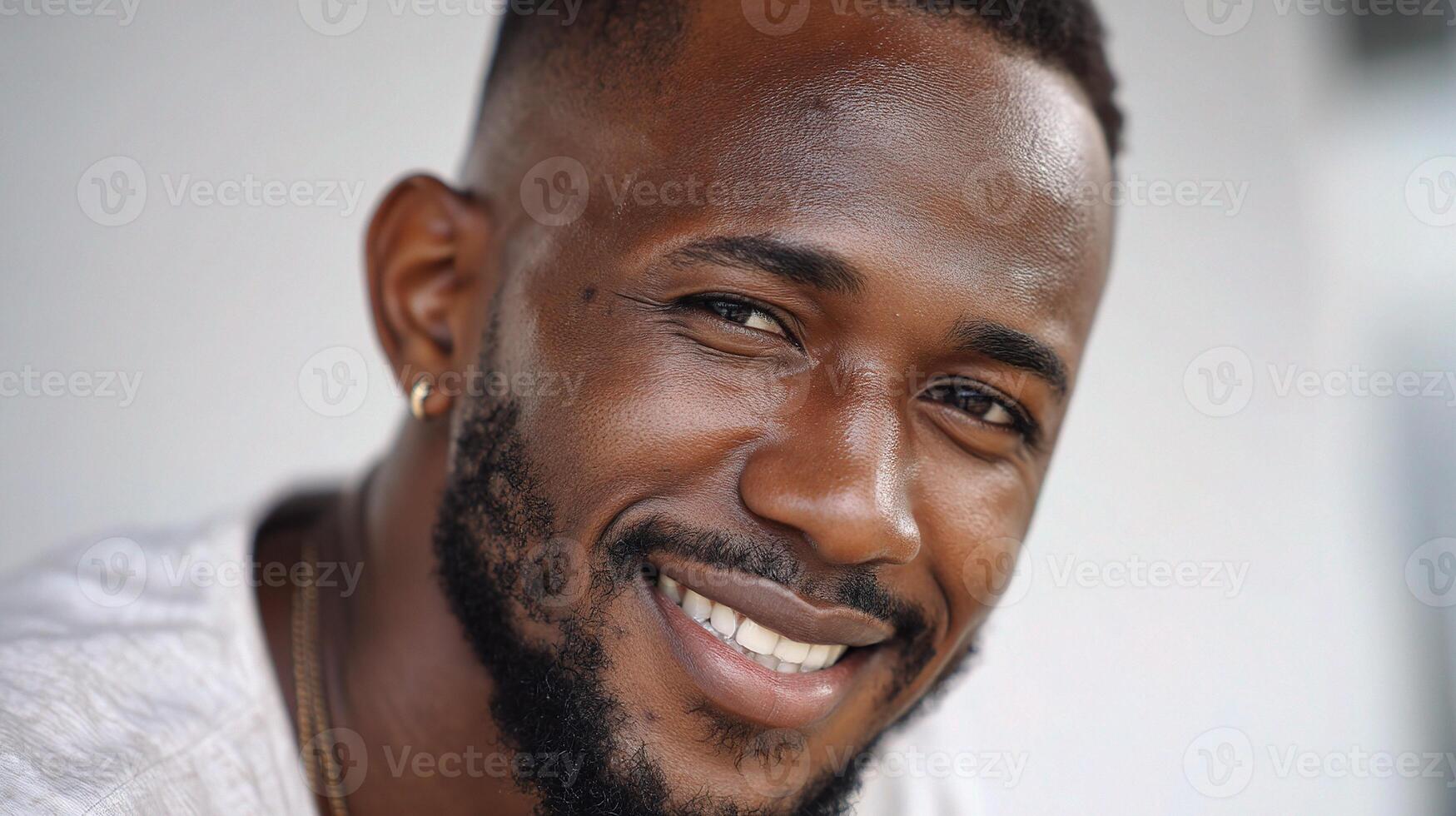 A man with a beard smiles for the camera photo