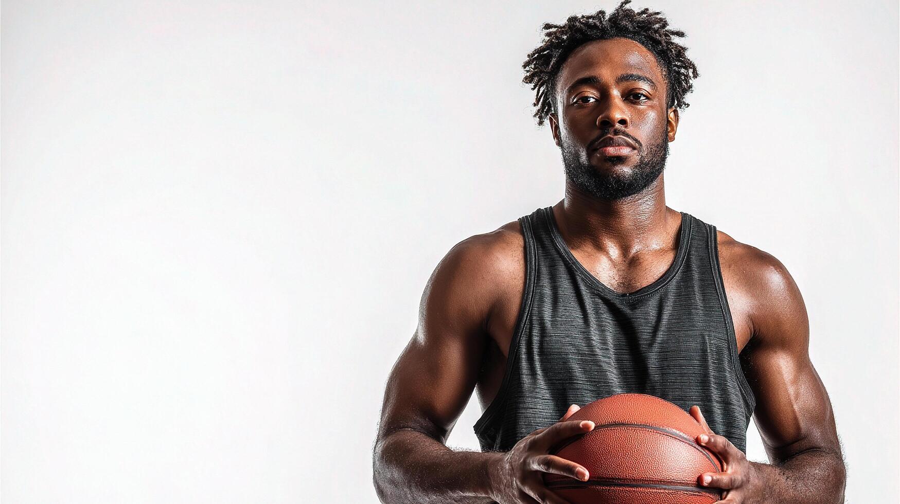 A man holding a basketball ball photo