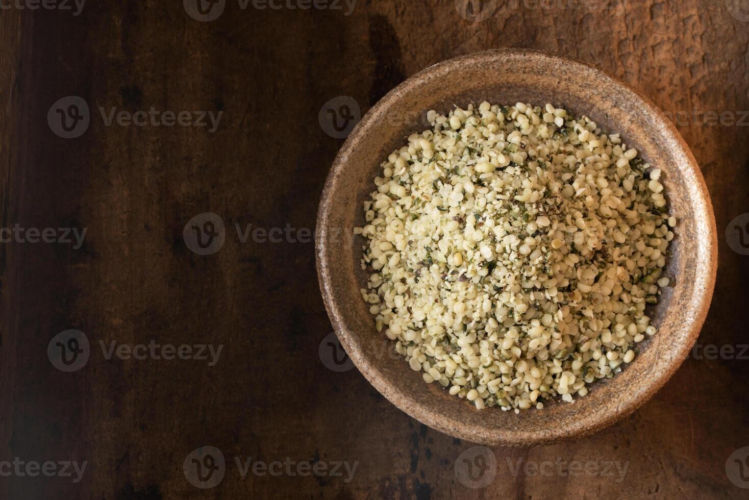 Hulled Hemp Seeds in a Bowl photo