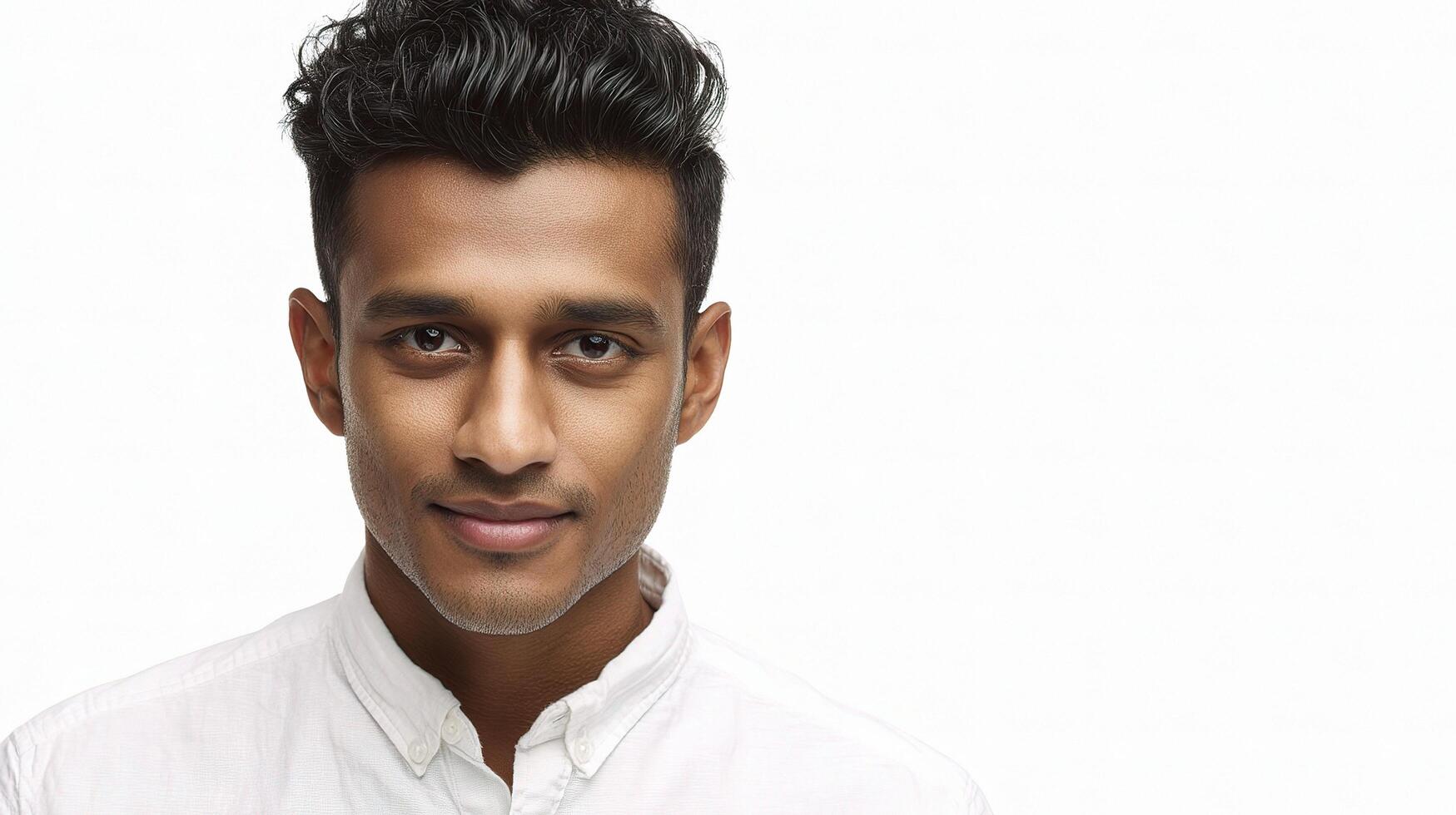 A young man with a white shirt on photo
