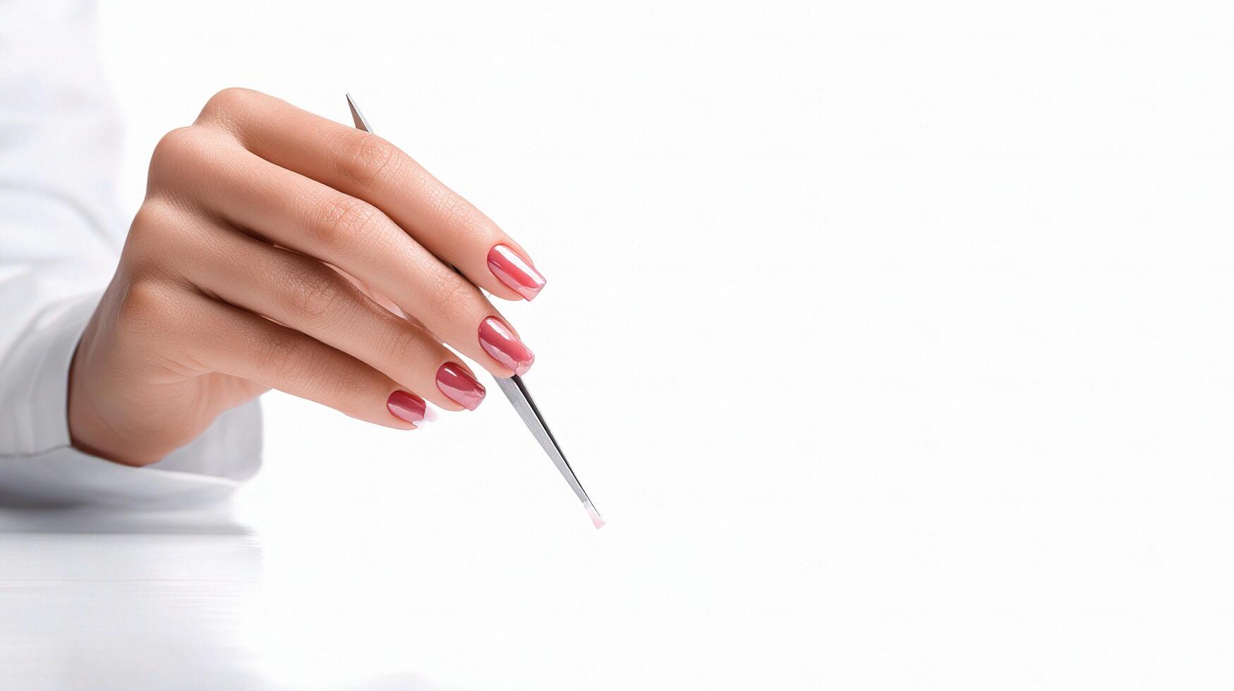 A woman's hand holding a nail file photo