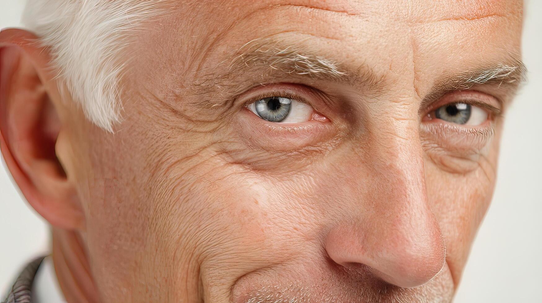 A close up of a man with a white beard photo