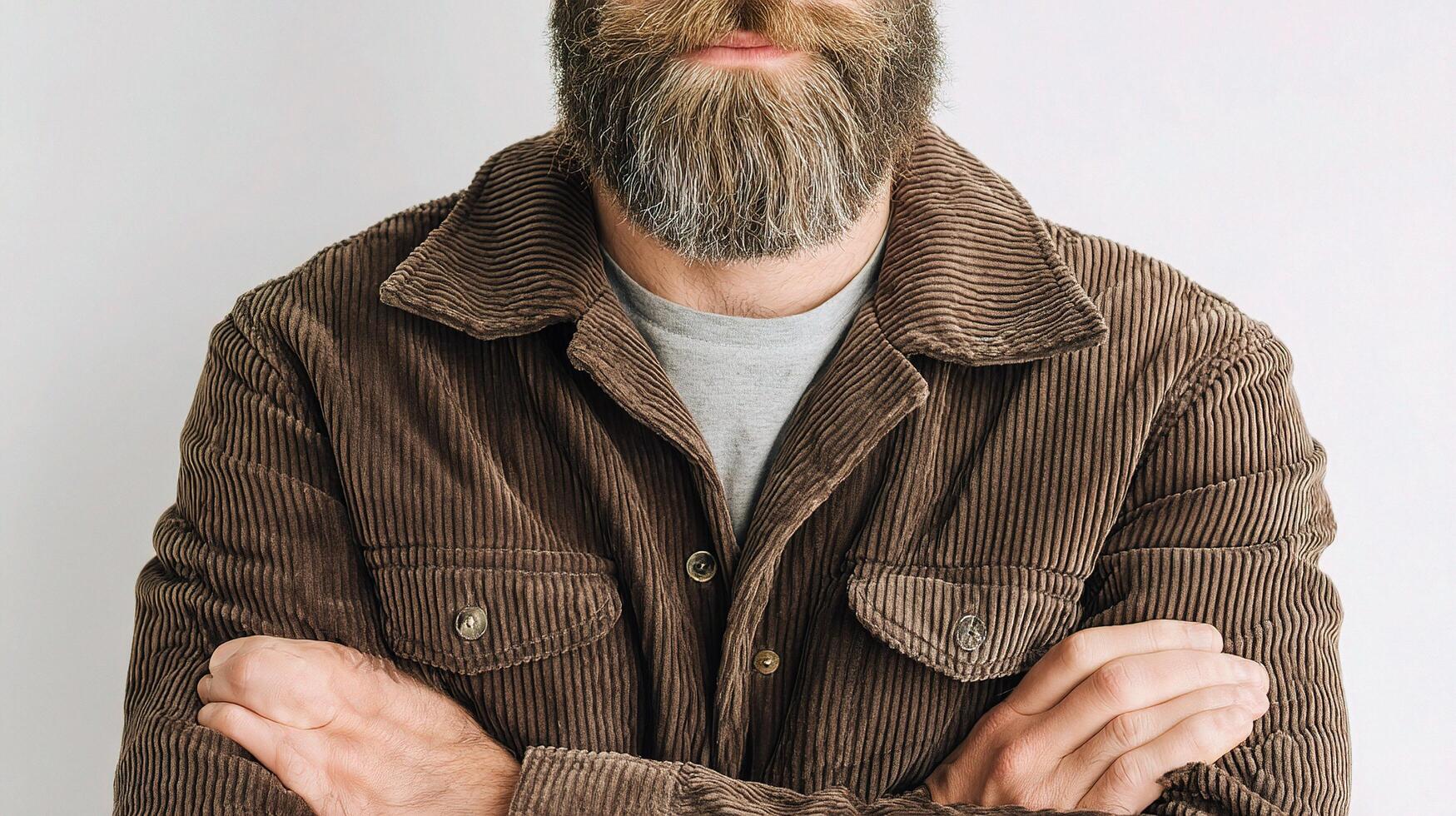 A man with a beard and a mustache photo