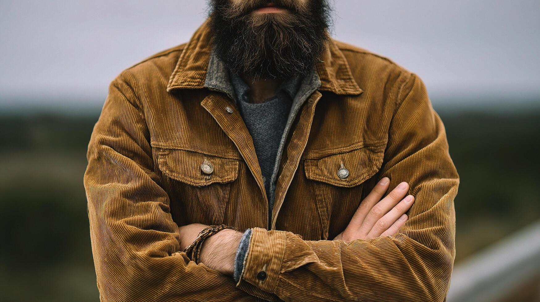 A man with a beard and a jacket photo