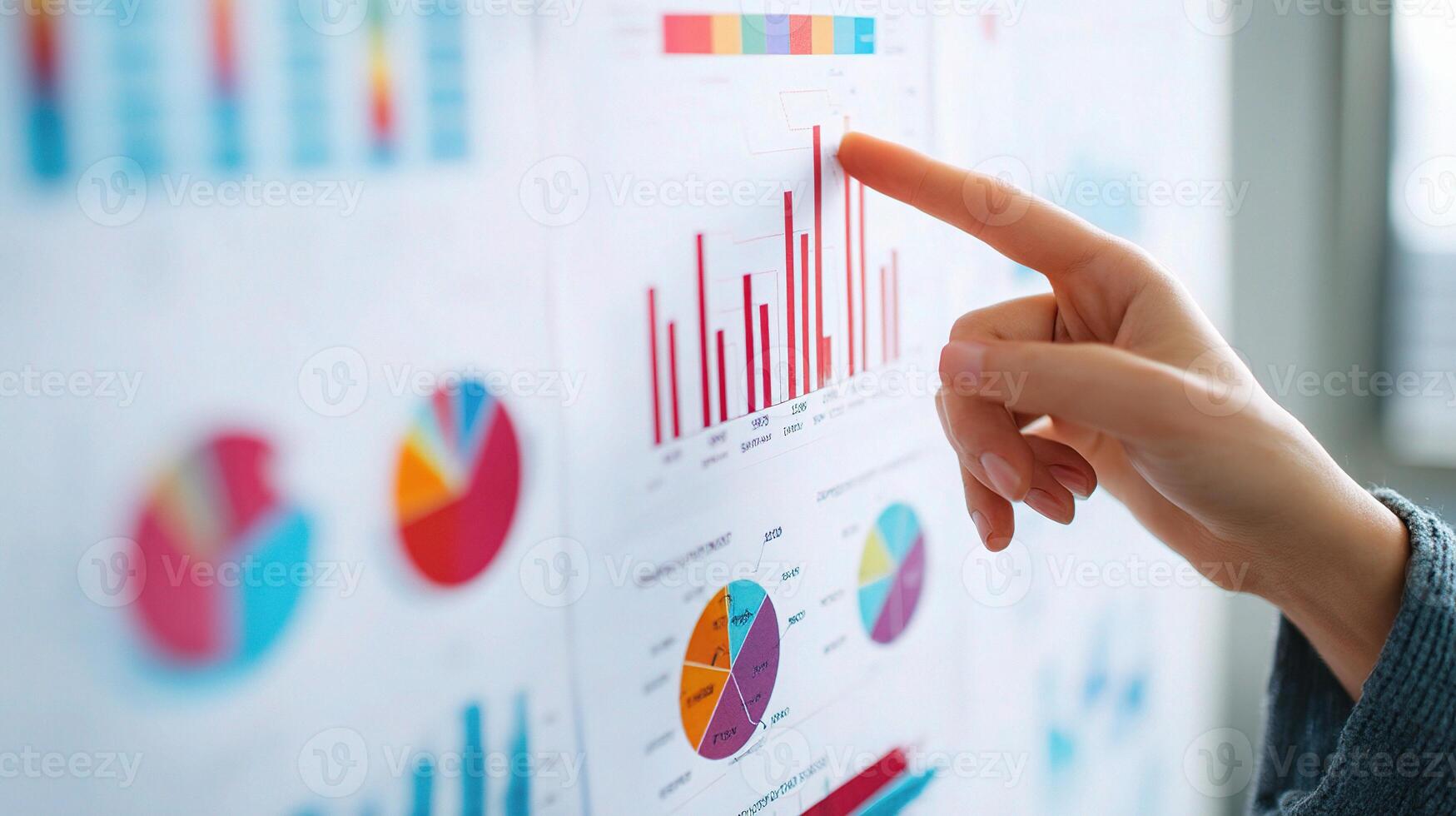A person pointing at a chart on a whiteboard photo