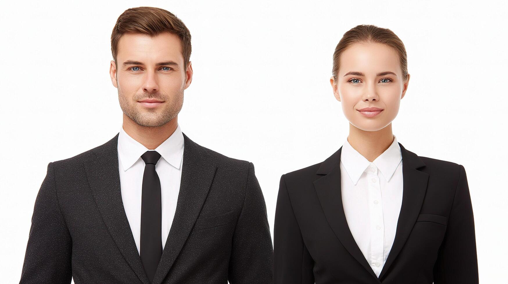 A man and woman in business attire photo
