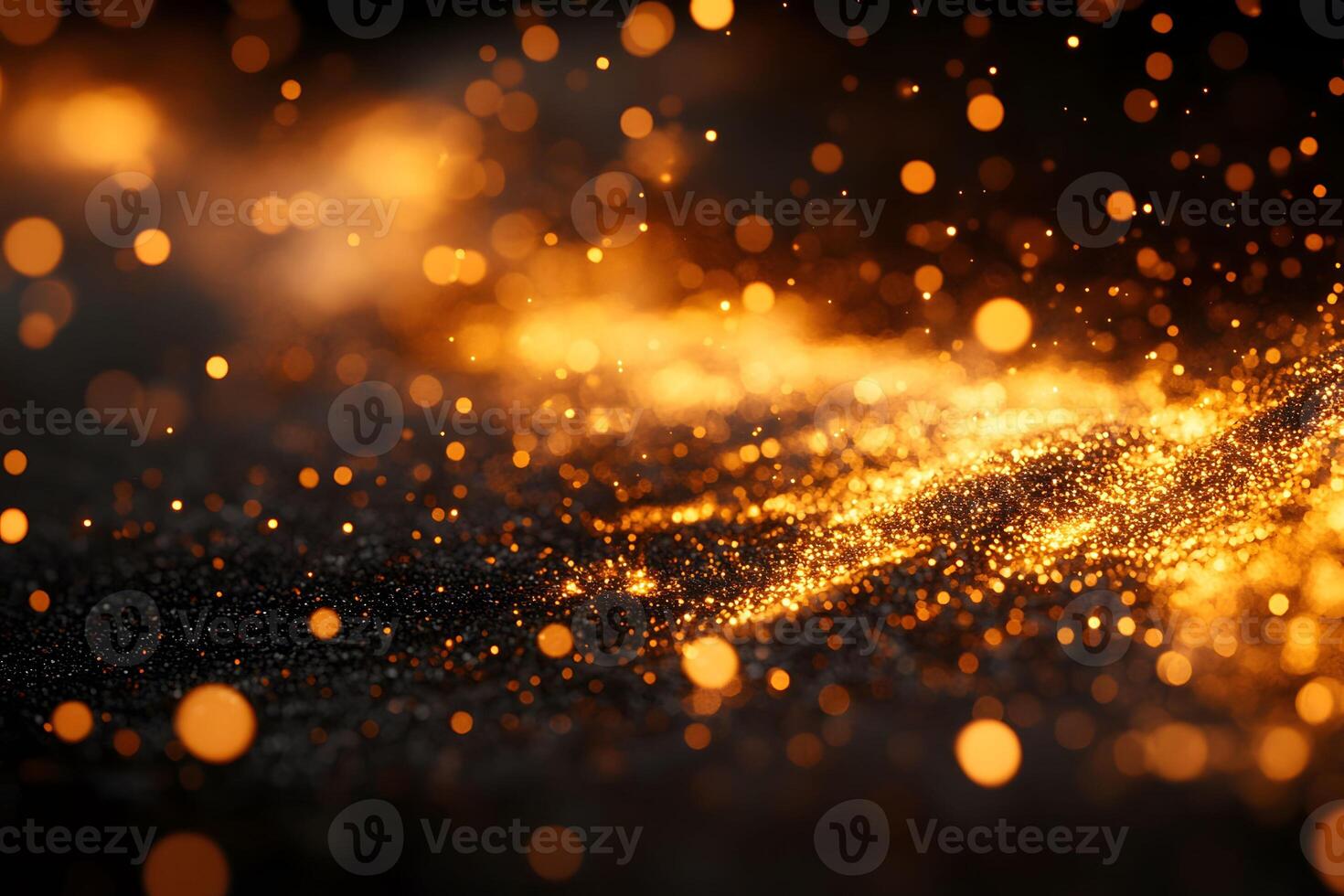 Abstract Golden Sparkles Background for Festive Design and Celebrations photo