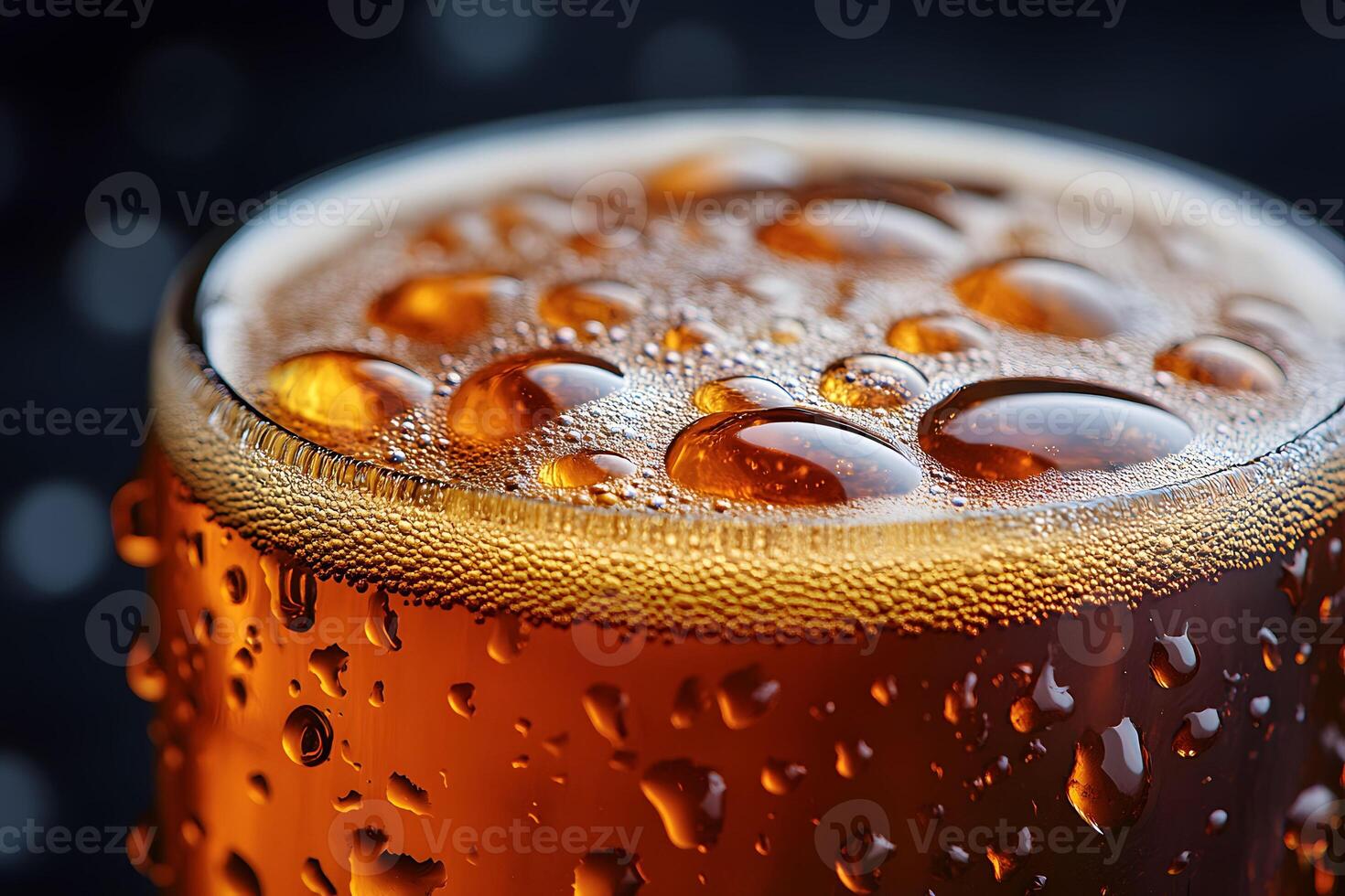 Refreshing Cold Soda with Ice and Bubbles - Perfect for Summer Refreshment photo