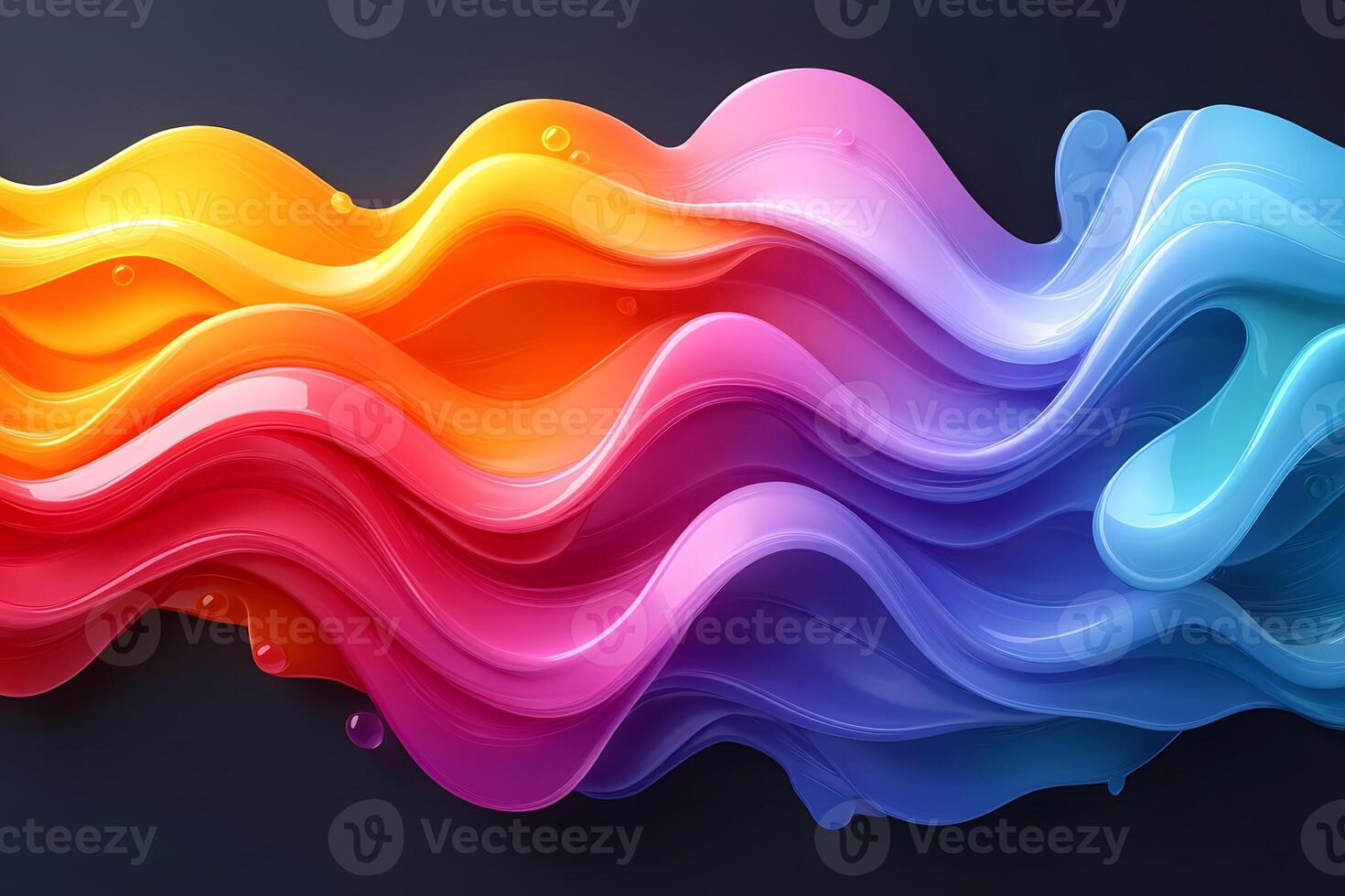 Colorful Fluid Wave Design for Modern Abstract Art and Digital Print photo
