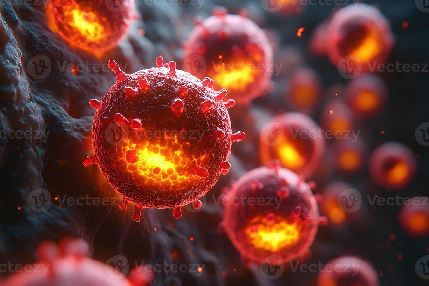 Viral Structure Representation with Glowing Particles for Scientific Visualization photo