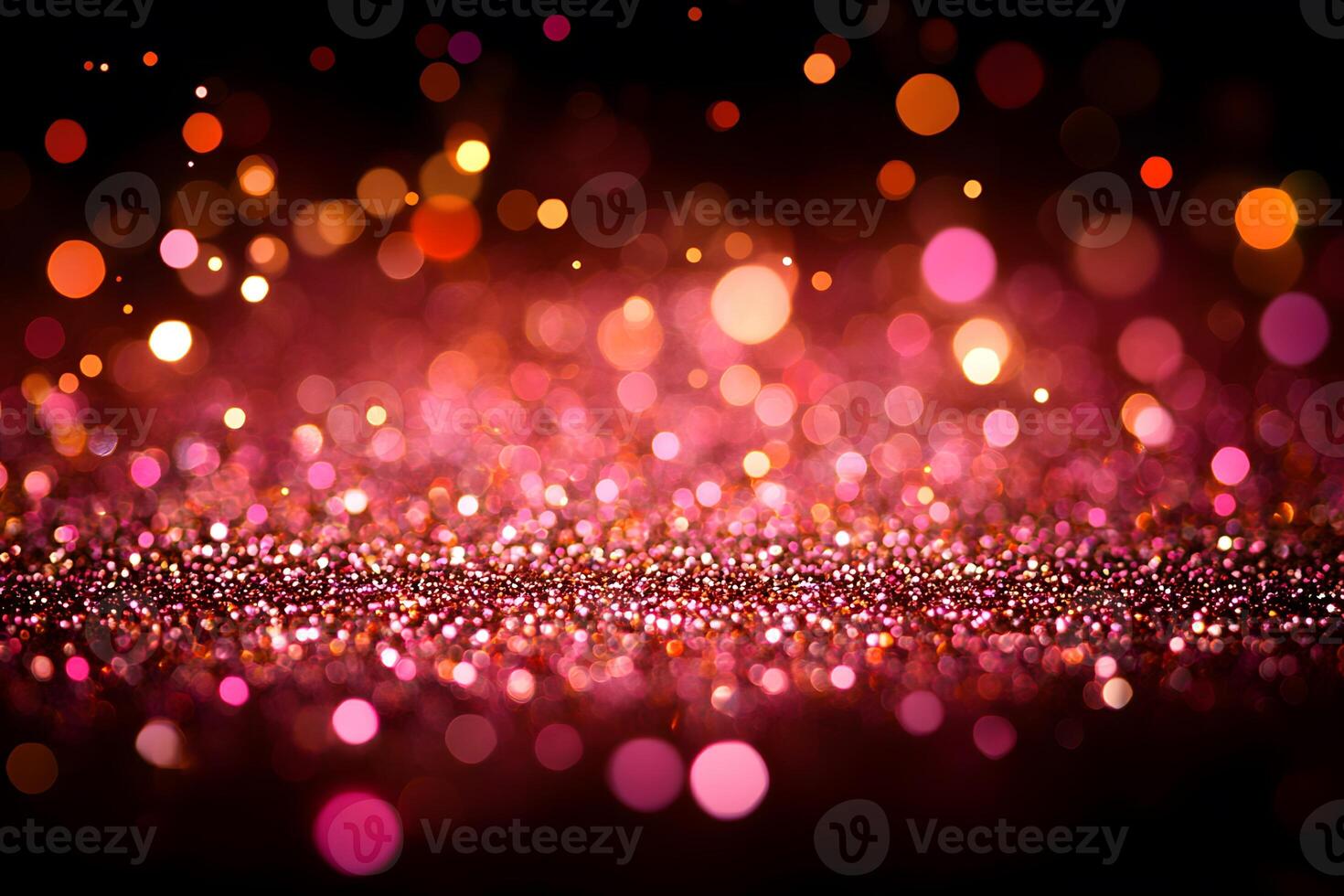 Vibrant Festive Bokeh with Pink and Gold Glow for Celebration and Design photo