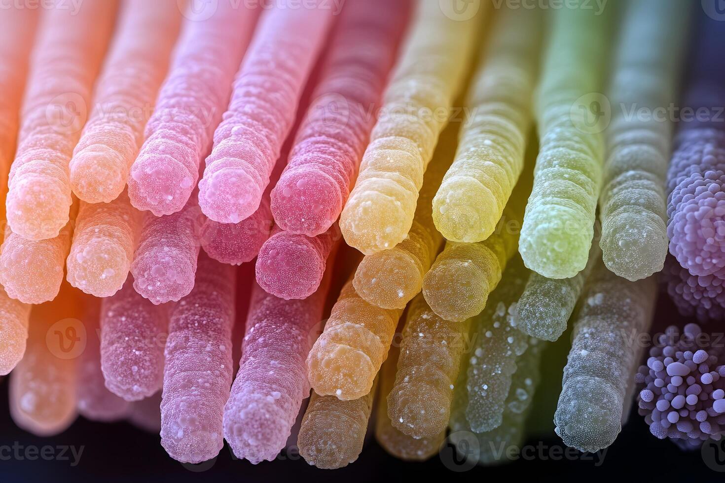 Colorful Macro Close-Up of Textured Straw-Like Structures for Creative Design and Inspiration photo