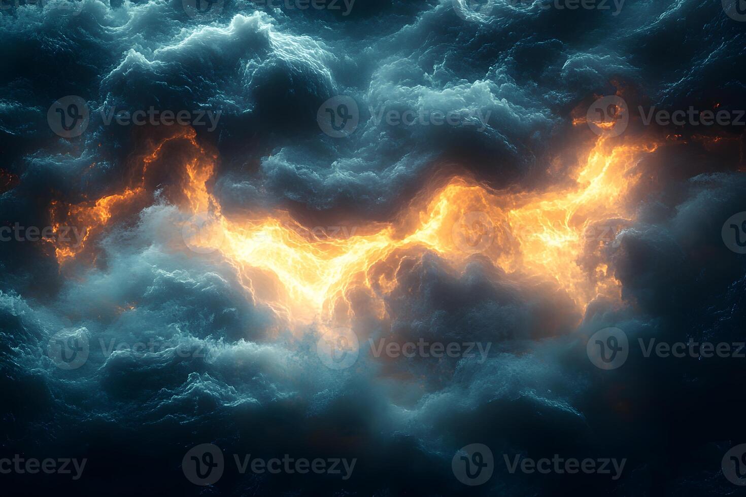 Dramatic Fiery Clouds Sky Abstract Art for Creative Design and Inspiration photo