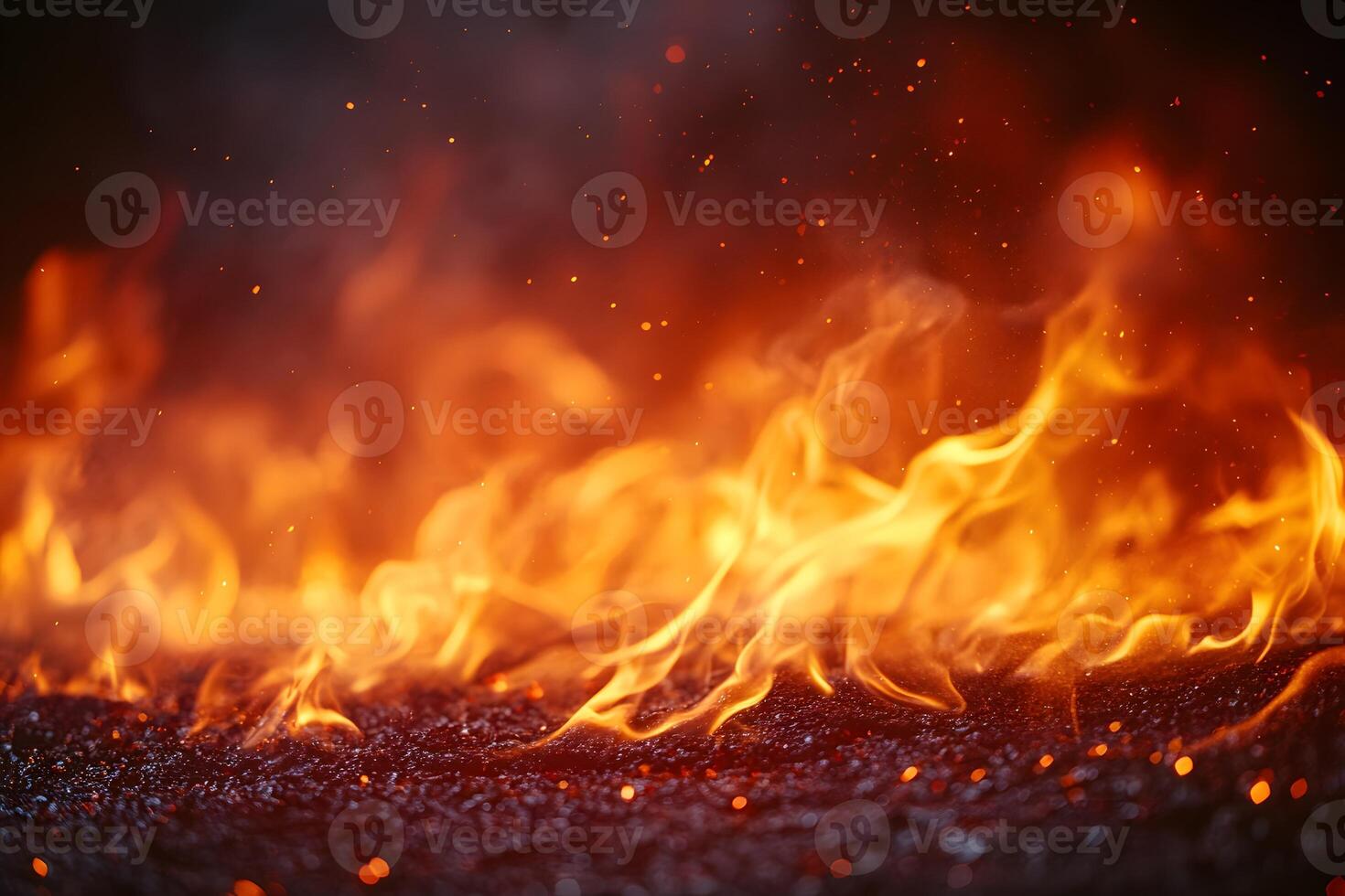 Vivid Flames and Embers - Dynamic Fire Imagery for Artistic and Design Use photo
