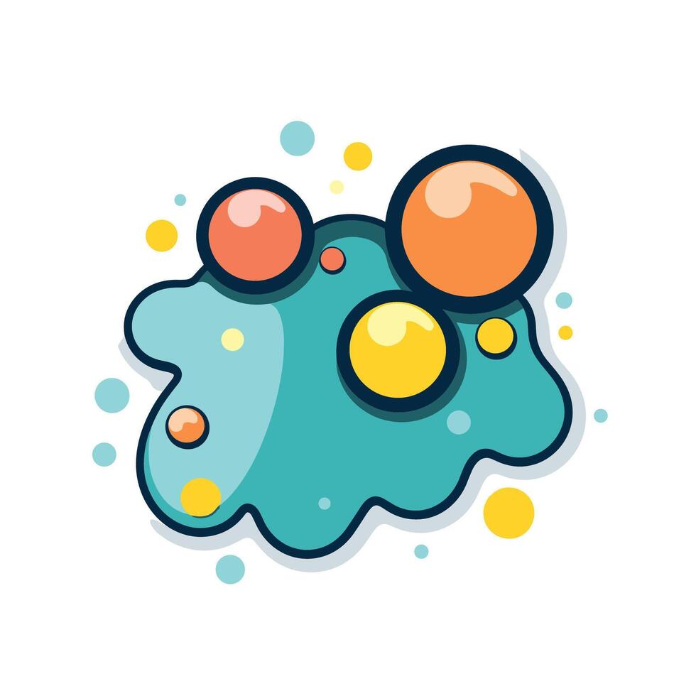 Bubbles and bubbles icon illustration vector