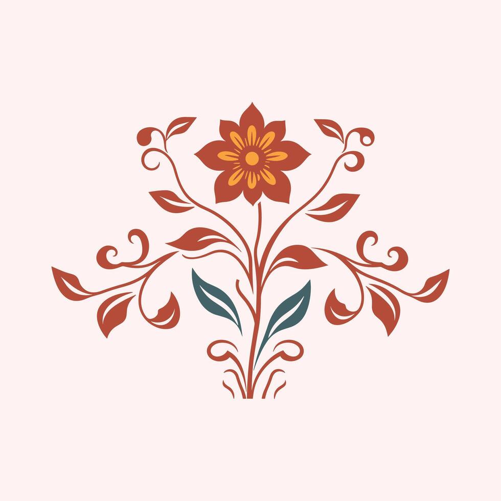 A flower design on a white background vector