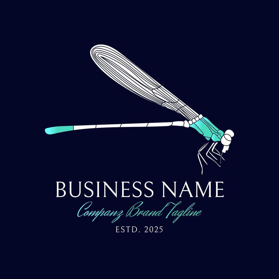 Dragonfly Brand Logo Design vector