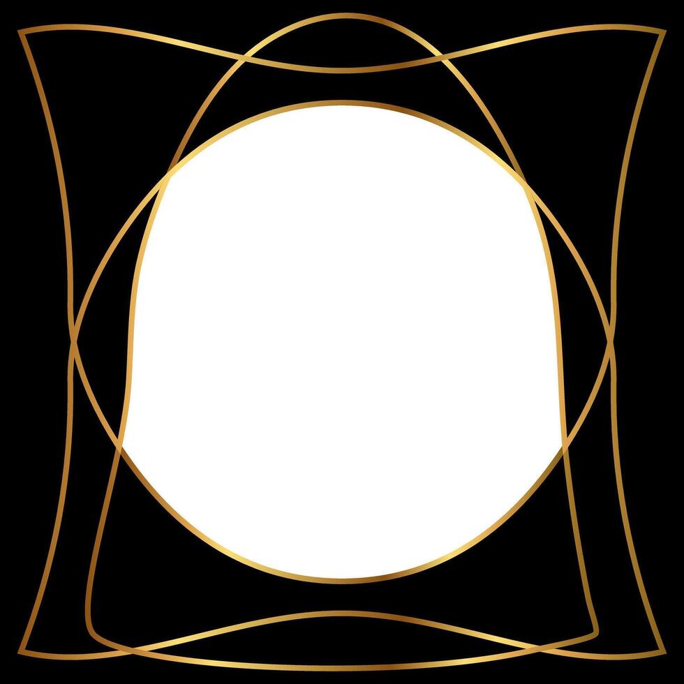 Art Deco or Art Nouveau Style Frame or Border Design vector
