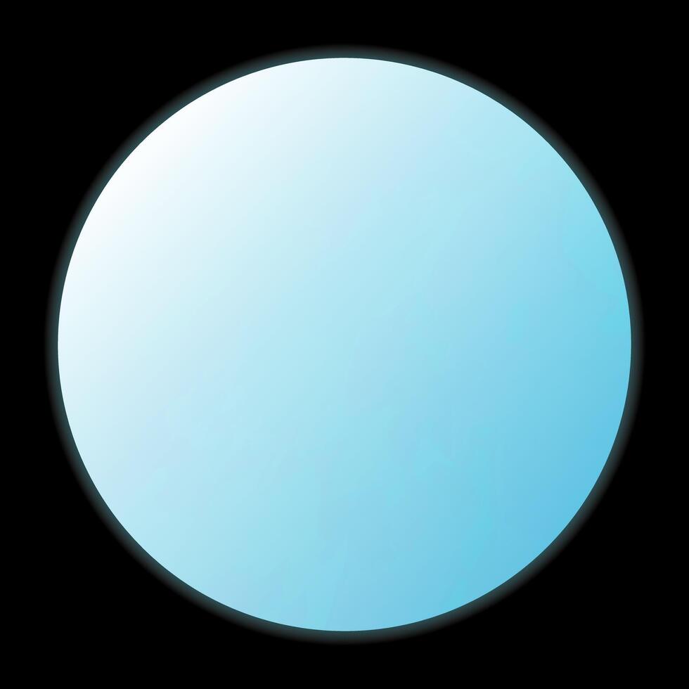 Planet Uranus on Black Background vector