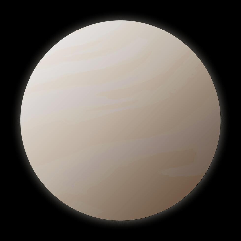 Planet Venus Illustration on Black Background vector