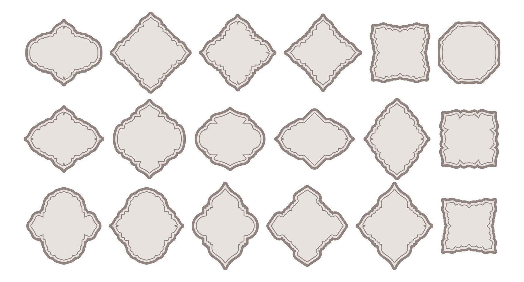 Retro Label or Emblem Set for Alcohol Bottles, Hipster Border or Frame Elements vector
