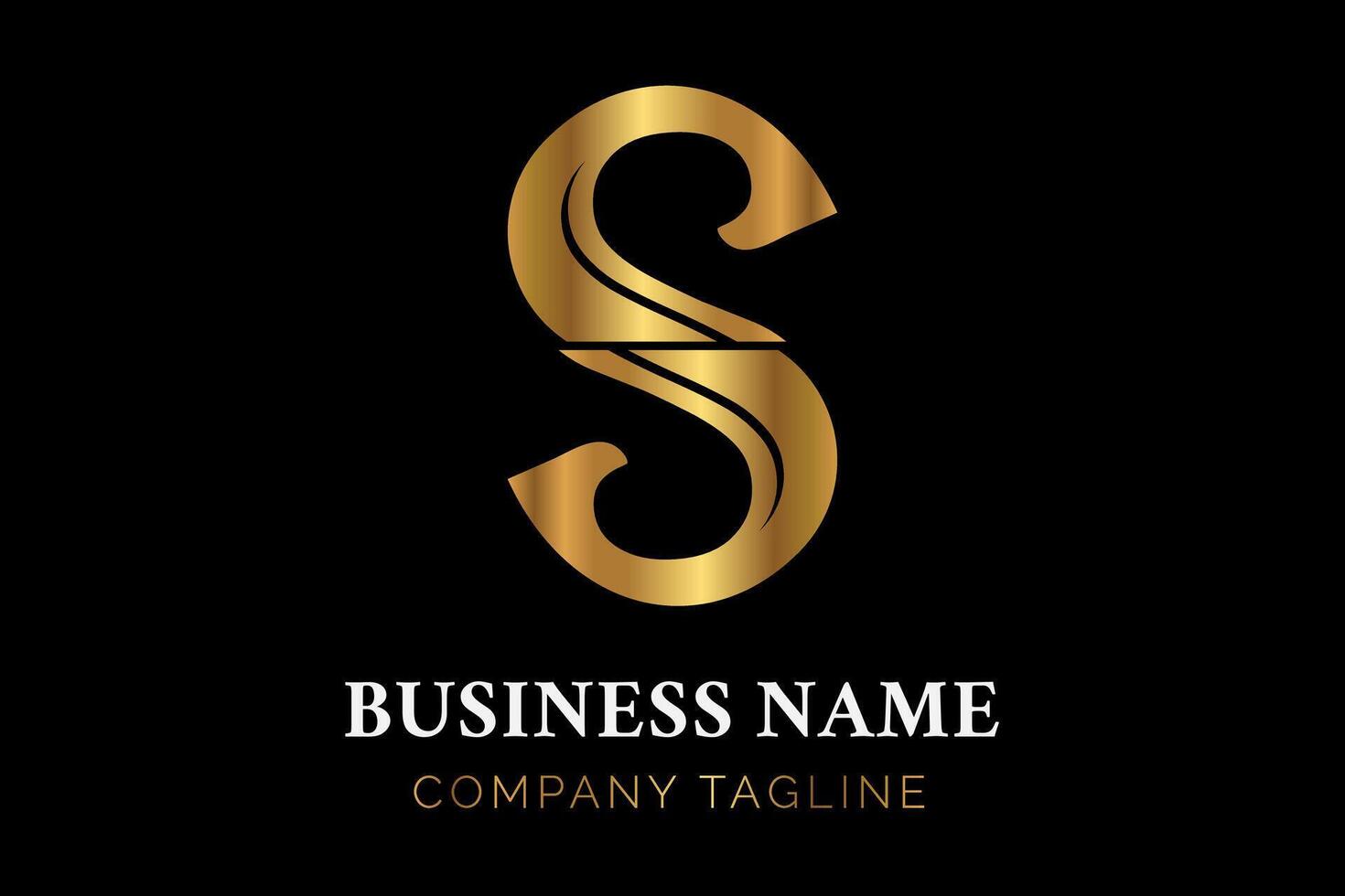 Abstract Luxury Gold S Letter Monogram Initial Logo vector