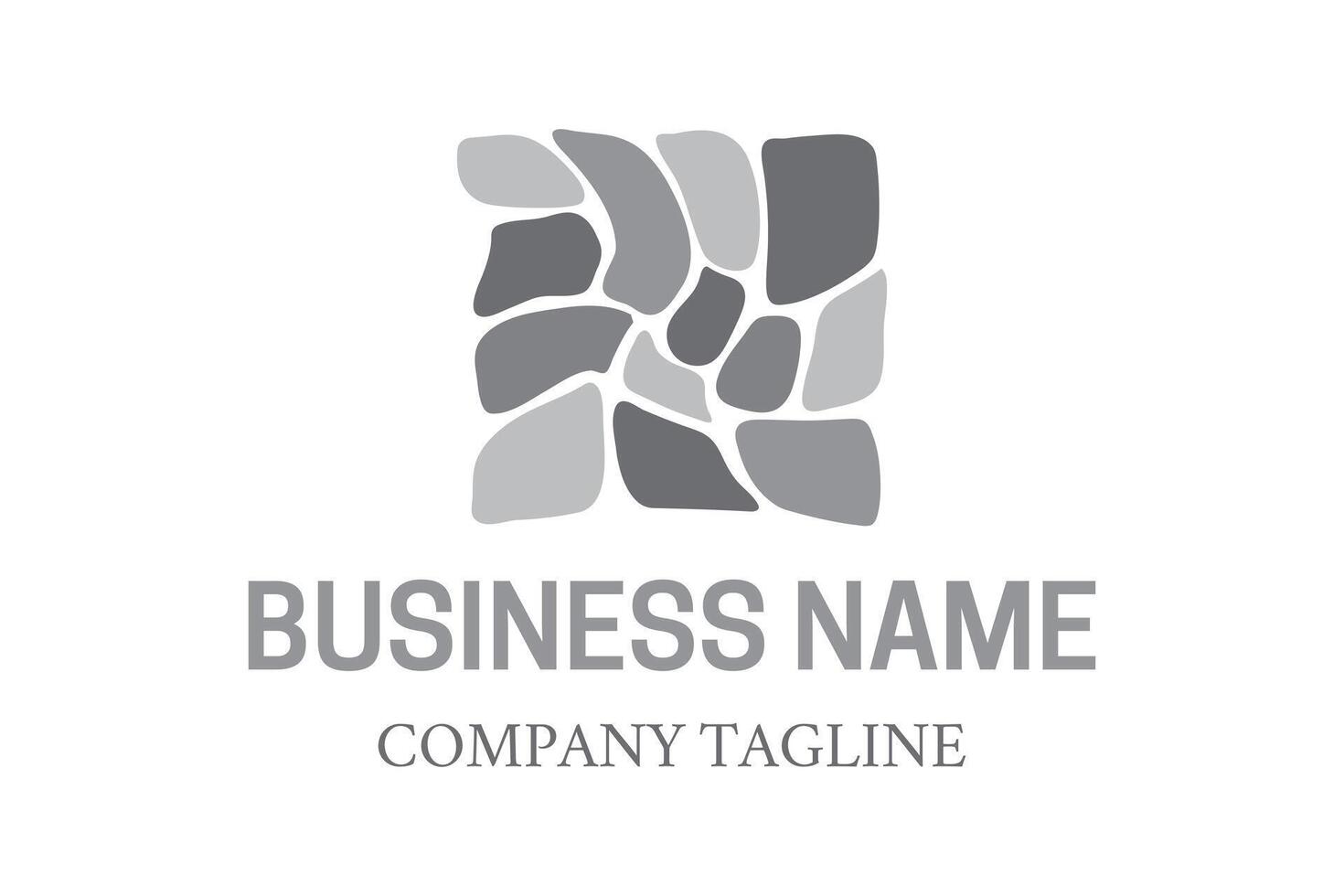 Simple Grayscale Minimalist Landscaping and Pavement Logo vector