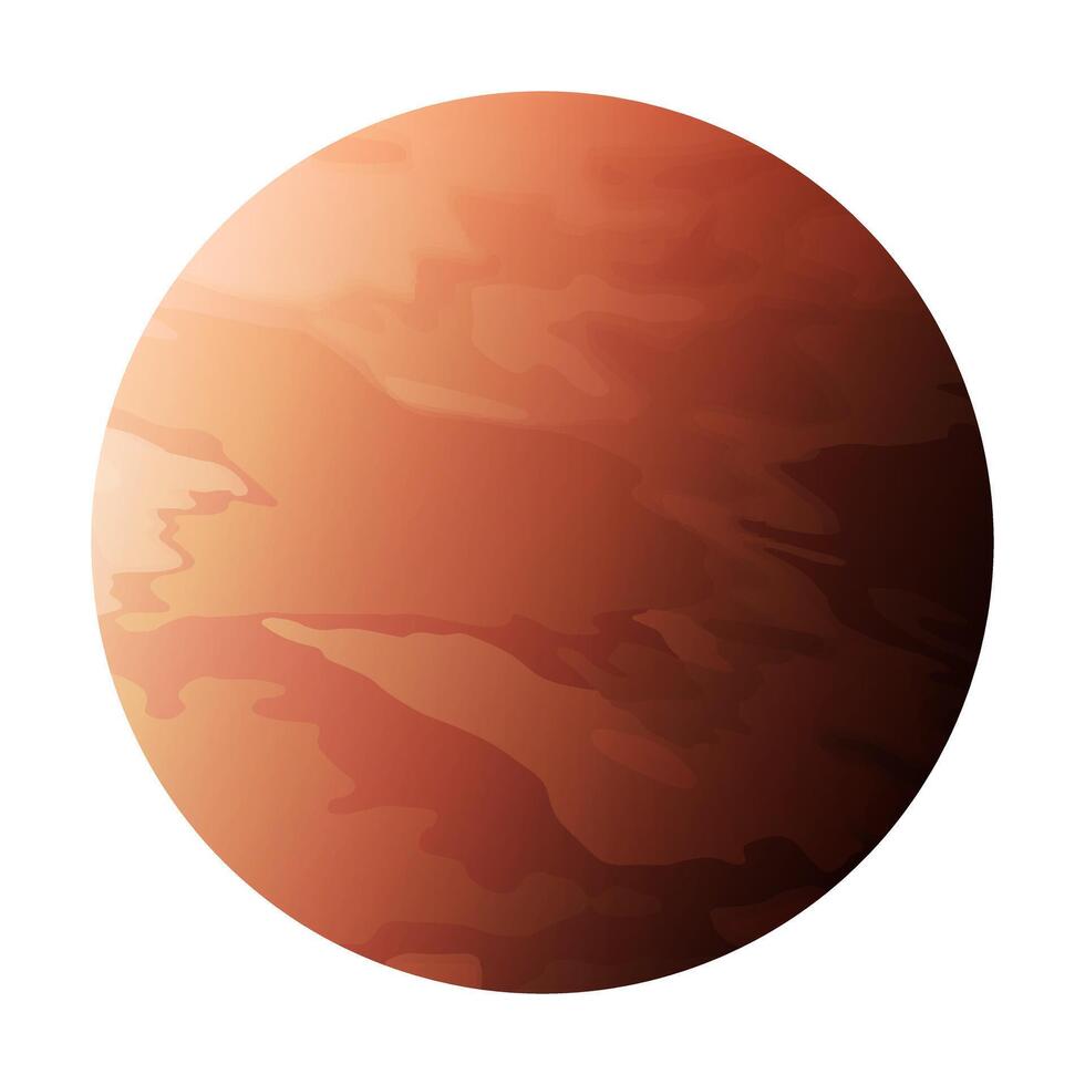 Mars Planet Realistic Illustration vector