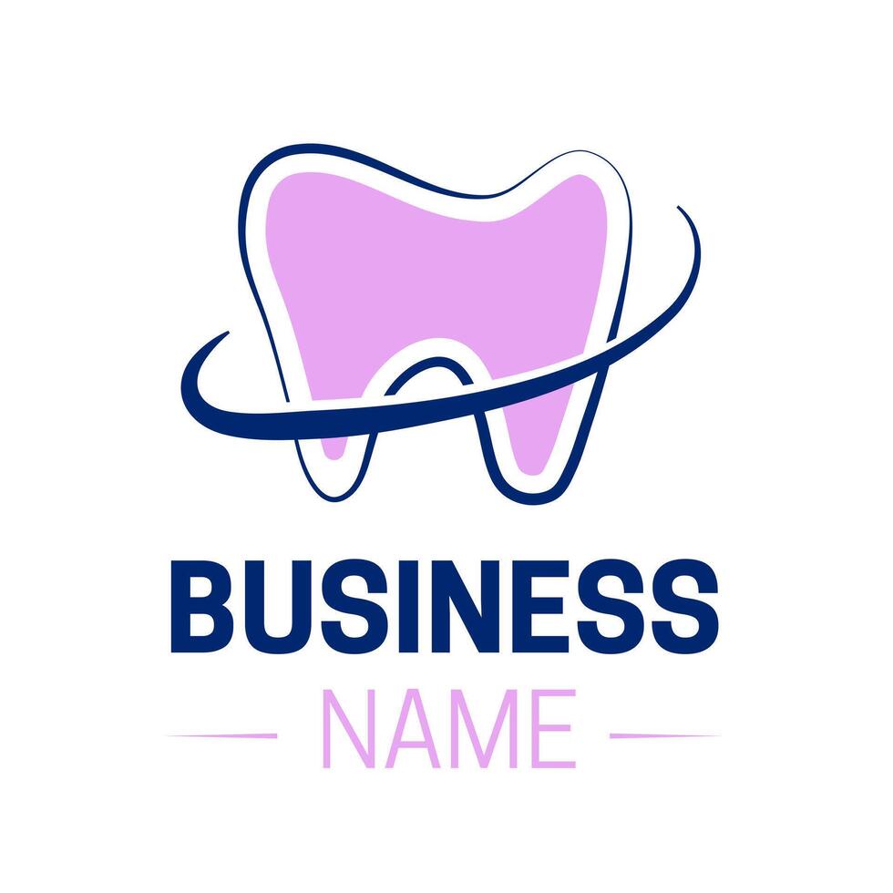 Pink Dental Brand or Dentist Logo vector