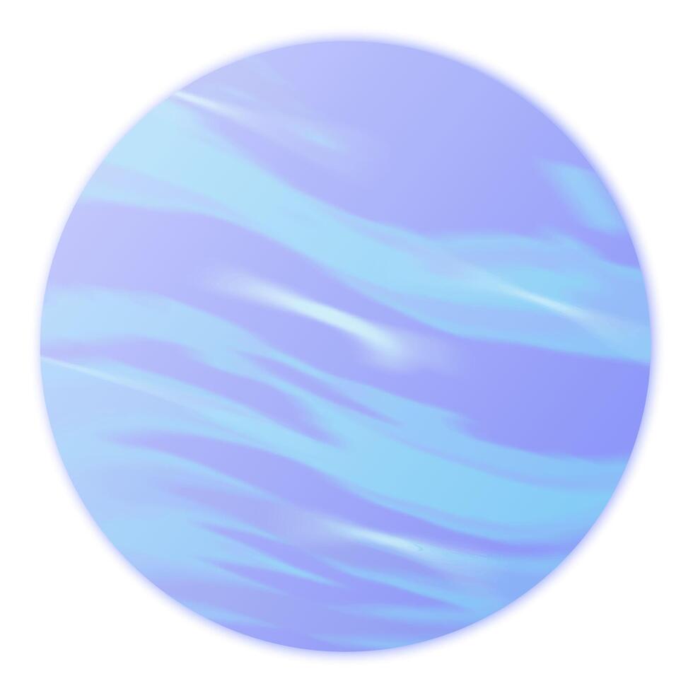 Planet Neptune on White Background from Solar System vector