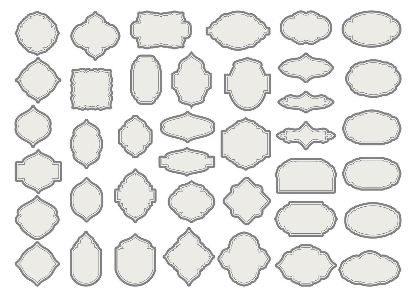 Vintage Label or Emblem Set for Jars or Bottles, Border or Frame Elements vector