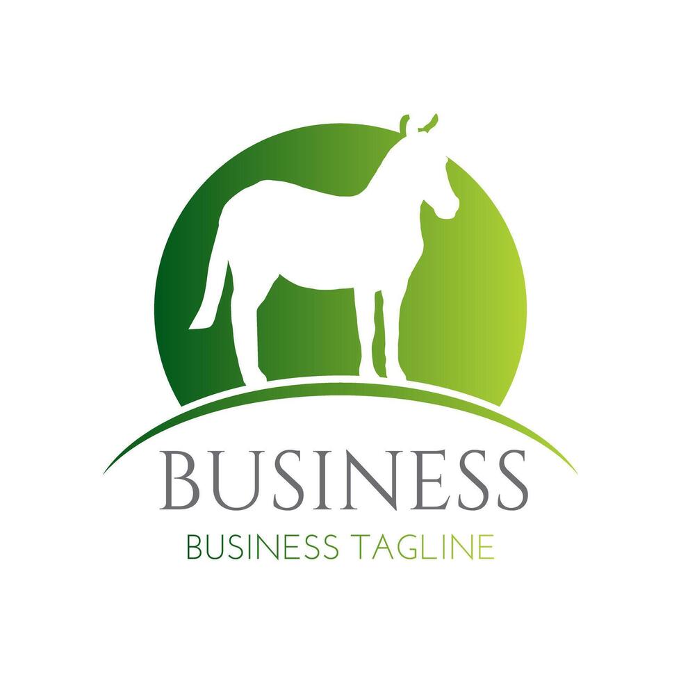 Stallion or Equestrian Logo with Standing Horse vector