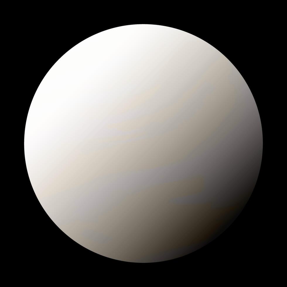 Realistic Planet Venus on Black Background vector